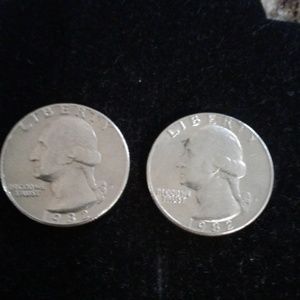 2 Washington Silver Clad Quarters or Make Offer